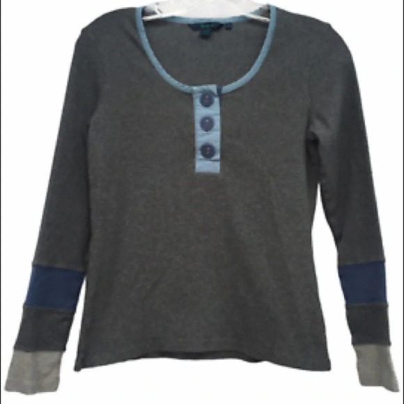 Boden Colorblock Henley, Girl’s 14 - Picture 1 of 8
